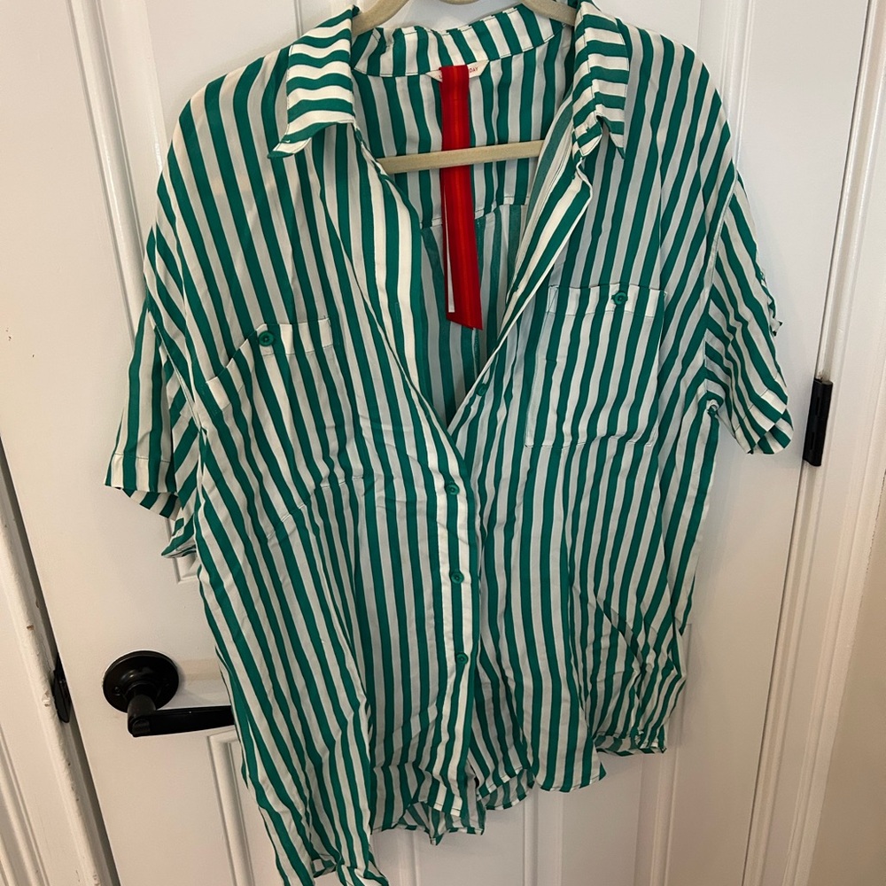 Left on Friday Day Trip Button Down